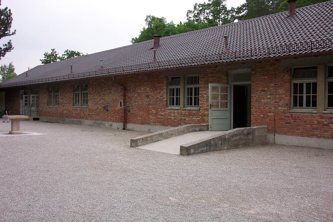 Dachau Concentration Camp Memorial Tour with Train from Munich - The gas chamber area and memorial grounds