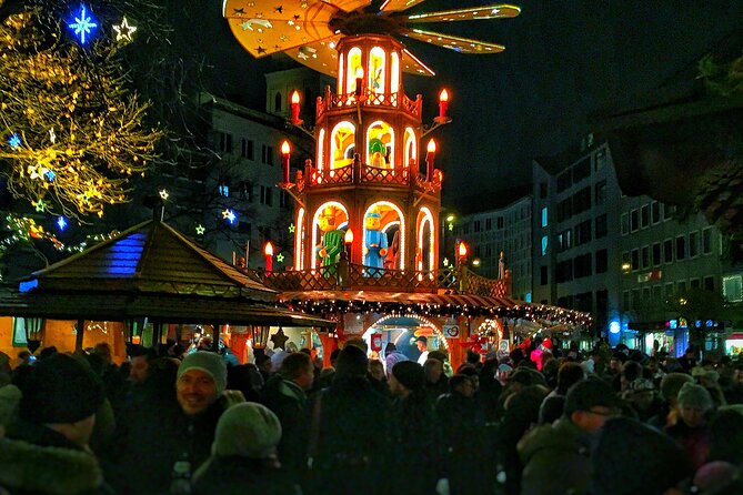 Original Munich Christmas Market Tour with Festive Wine and Food - The medieval market at Wittelsbacherplatz